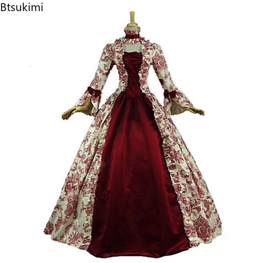 Medieval Renaissance Dress Women - Nouvelle robe médiévale à manches évasées