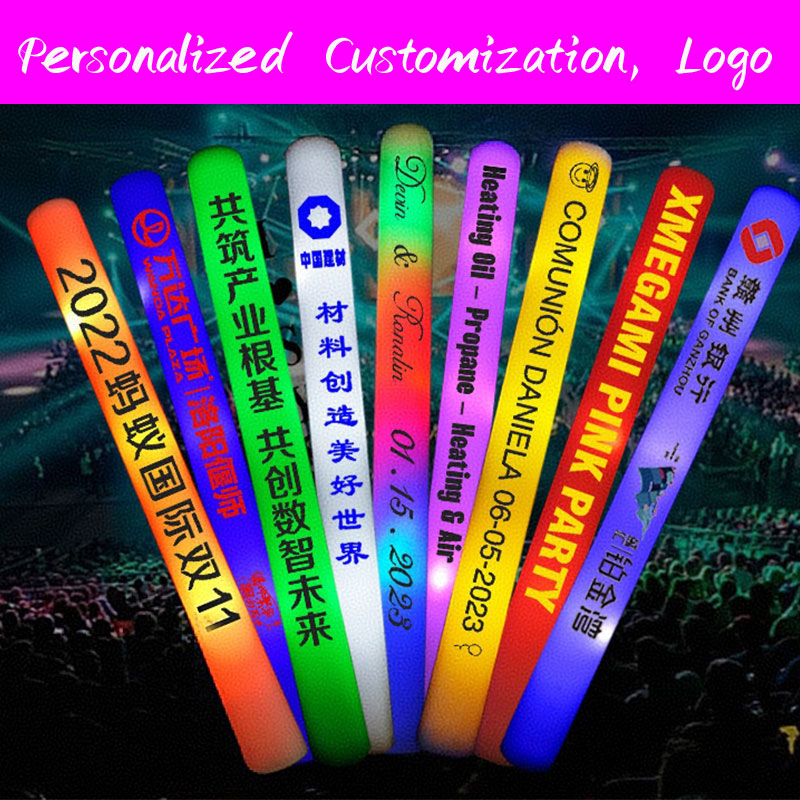 Flashing Led Foam Sticks Party - 30 bâtons lumineux en mousse LED