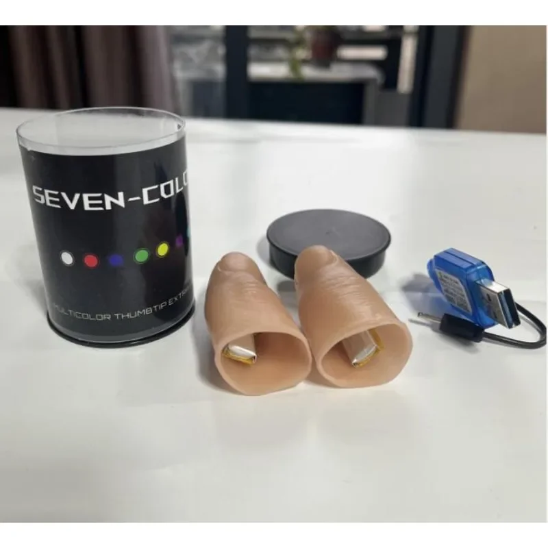 Seven couleurs lumière LED pou - Thumb Tip Magic Trick Set avis et prix