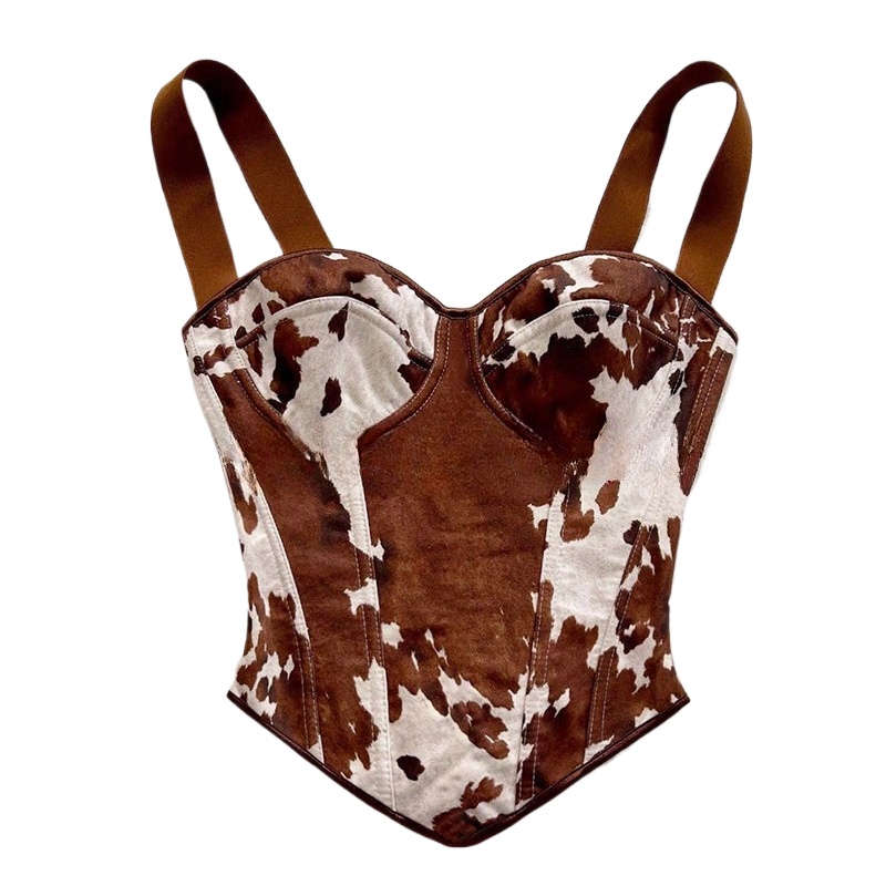 Haut corset à lacets imprimé v - Medieval Renaissance Dress Women avis et prix