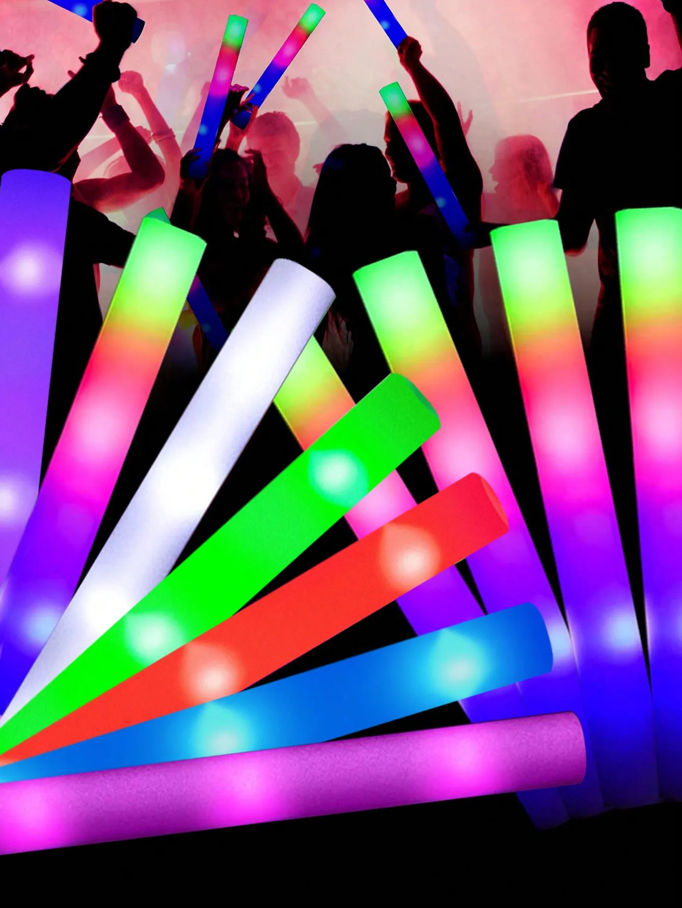 Bâtons lumineux LED en mousse, - Flashing Led Foam Sticks Party avis et prix