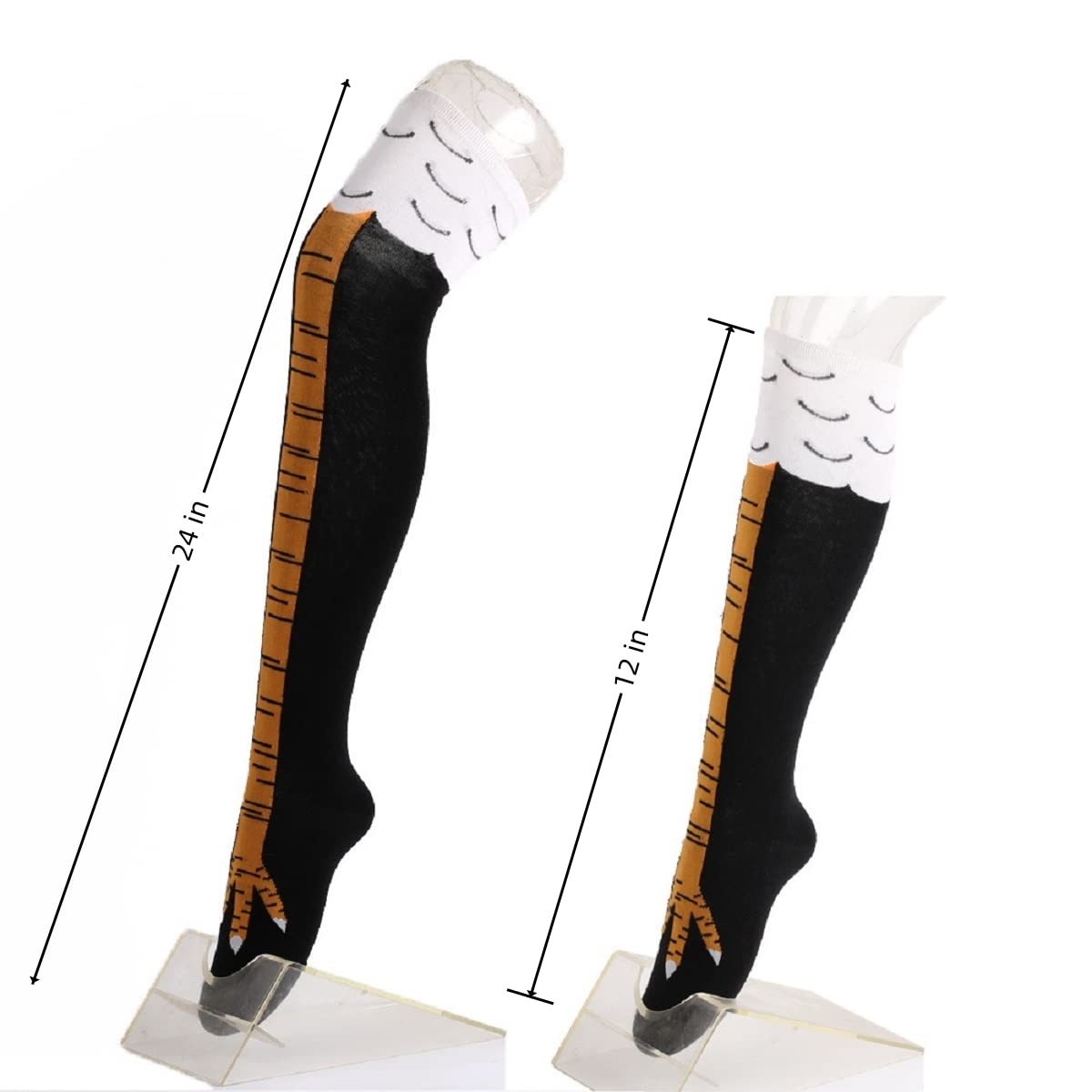 1/2 paires de chaussettes haut - Funny Chicken Leg Socks avis et prix